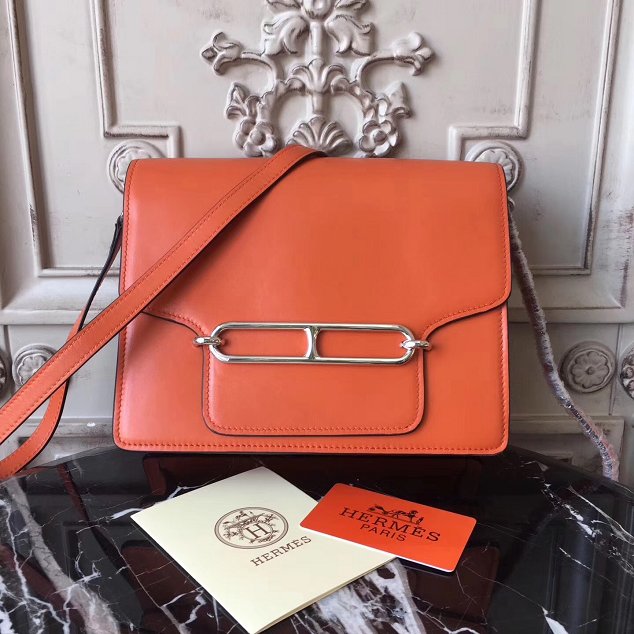 Hermes original swift leather roulis bag R018 orange