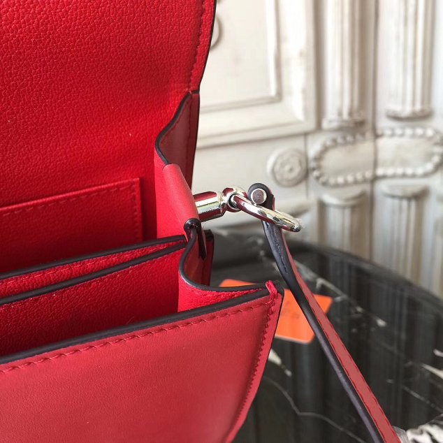 Hermes original swift leather roulis bag R018 red