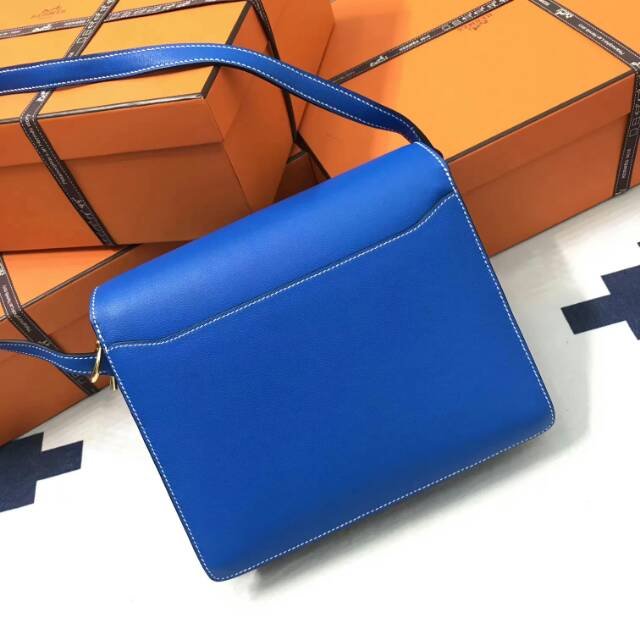 Hermes original swift leather roulis bag R018 royal blue