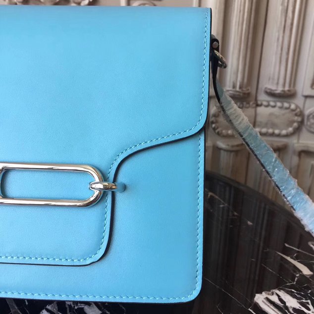 Hermes original swift leather roulis bag R018 lake blue