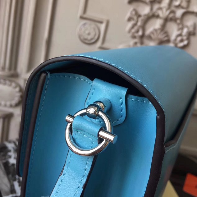 Hermes original swift leather roulis bag R018 lake blue