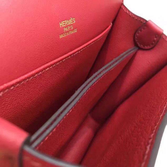 Hermes original swift leather roulis bag R018 wine