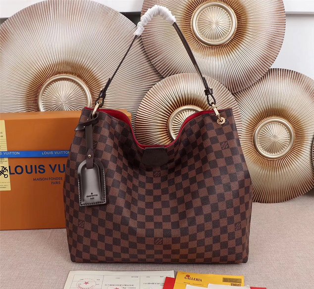 2018 louis vuitton original damier ebene graceful hobo mm N44045