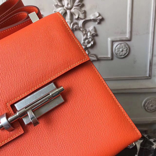 Hermes original epsom leather verrou chaine bag V23 orange