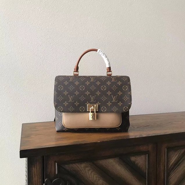 2018 louis vuitton original monogram marignan messenger bag M44257 apricot