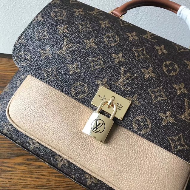 2018 louis vuitton original monogram marignan messenger bag M44257 apricot