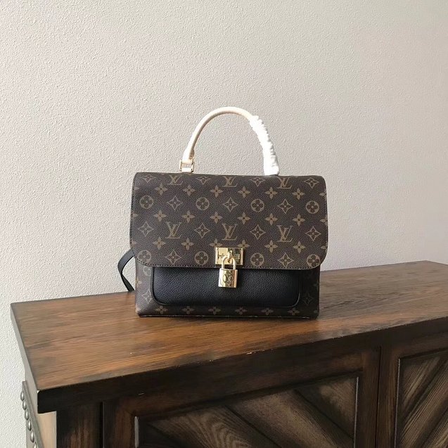 2018 louis vuitton original monogram marignan messenger bag M44259 black