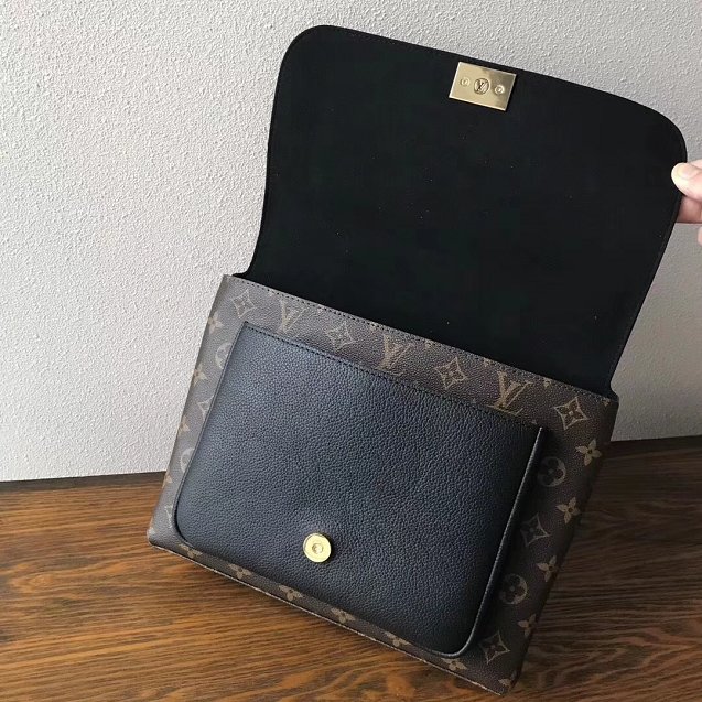 2018 louis vuitton original monogram marignan messenger bag M44259 black