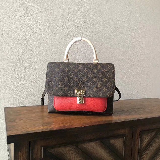 2018 louis vuitton original monogram marignan messenger bag M44286 red