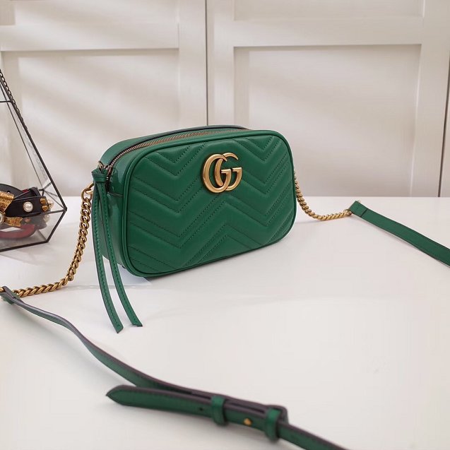 GG armont original calfskin small shoulder bag 447632 green