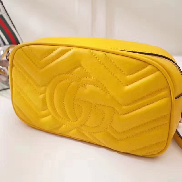 2018 GG armont original calfskin small shoulder bag 447632 yellow