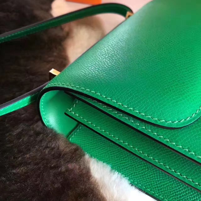 Hermes original epsom leather constance bag C23 green