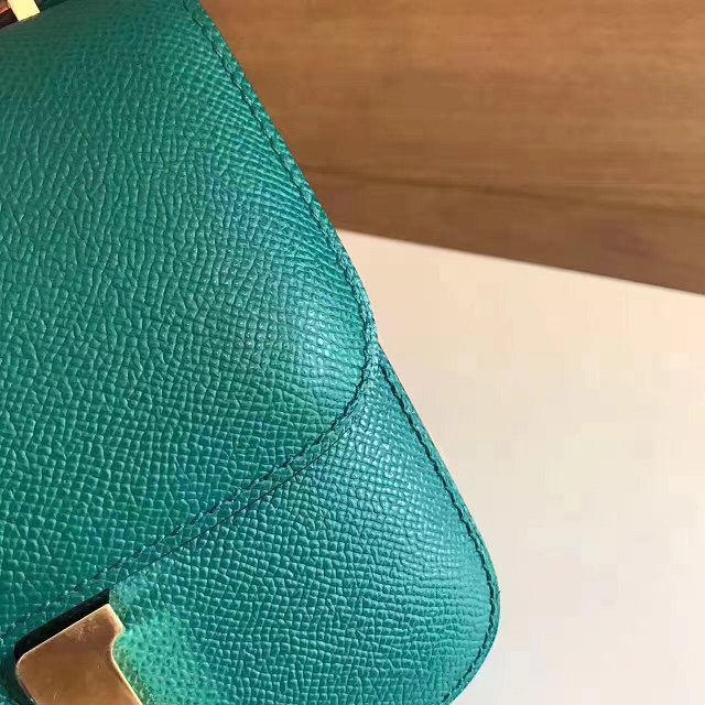 Hermes original epsom leather constance bag C23 vert fonce