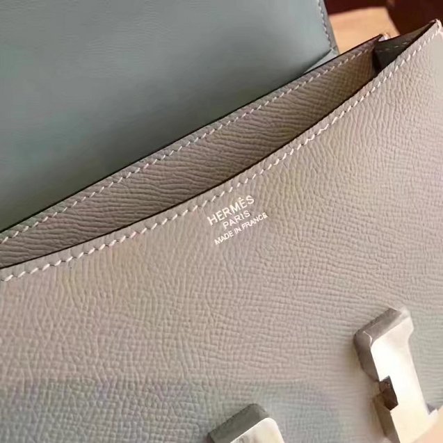 Hermes original epsom leather small constance bag C19 gray