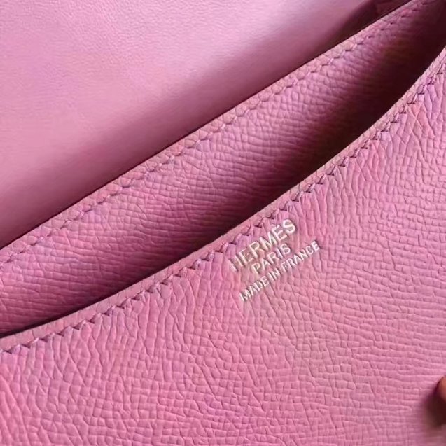 Hermes original epsom leather small constance bag C19 pink