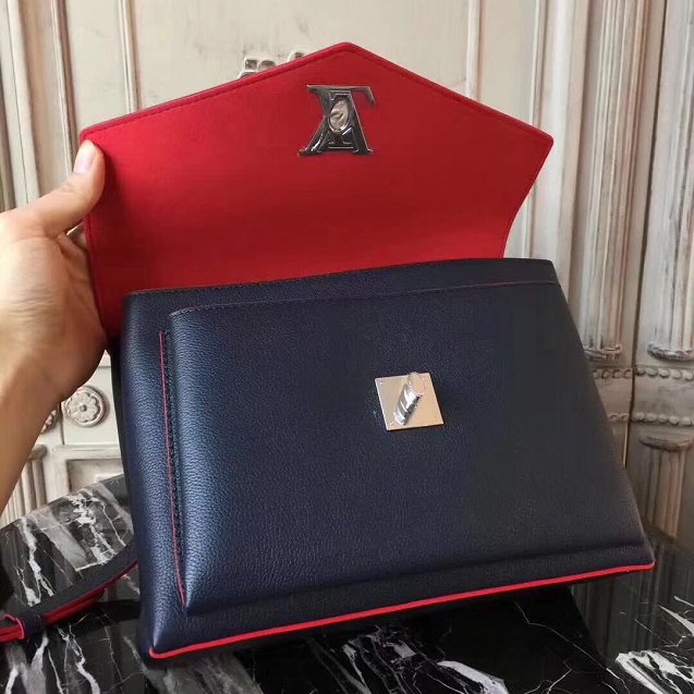 Louis vuitton original calfskin bag mylockme M53504 navy blue