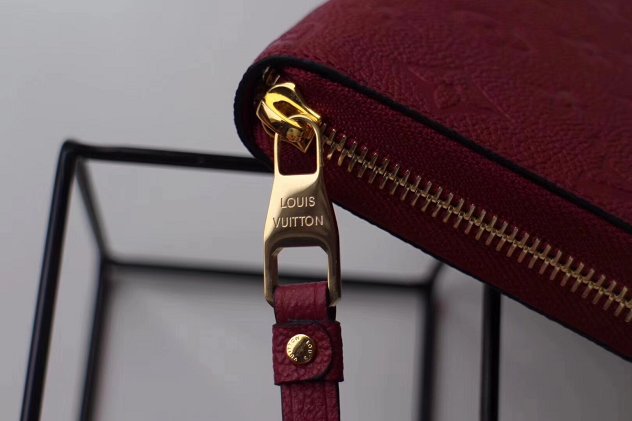 Louis vuitton monogram empreinte zippy wallet M61865 bordeaux