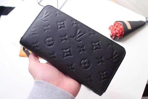 Louis vuitton monogram empreinte zippy wallet M61864 black