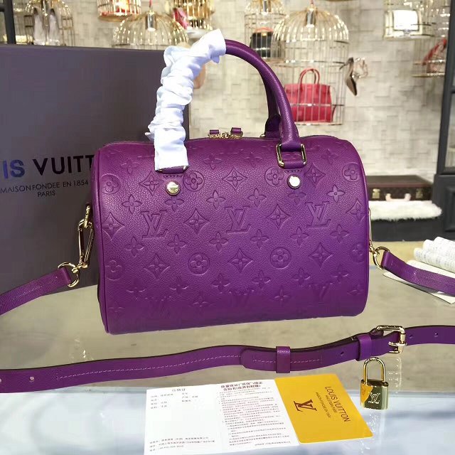 Louis vuitton original monogram empreinte speedy 25 M42401 purple