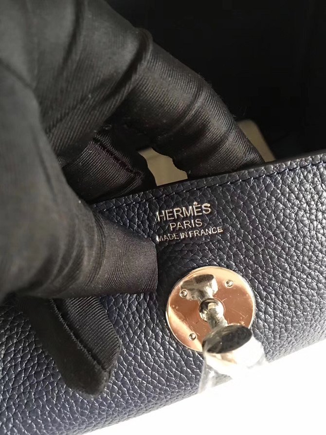 Hermes original togo leather medium lindy 30 bag HL030 black