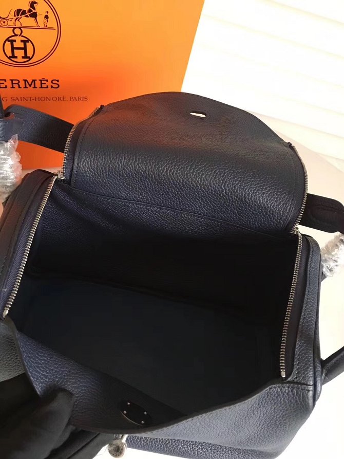 Hermes original togo leather medium lindy 30 bag HL030 black