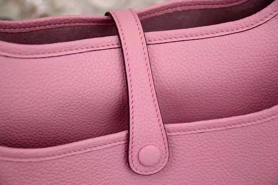 Hermes original togo leather evelyne pm shoulder bag E29 pink