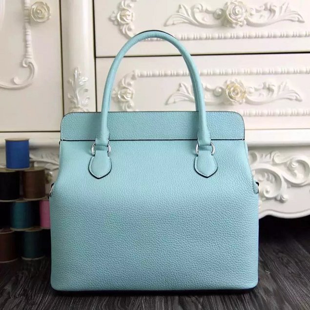 Hermes original togo leather toolbox handbag T31 sky blue