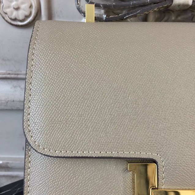 Hermes epsom leather constance 23 bag C230 gray