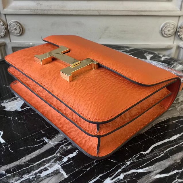 Hermes epsom leather constance 23 bag C230 orange