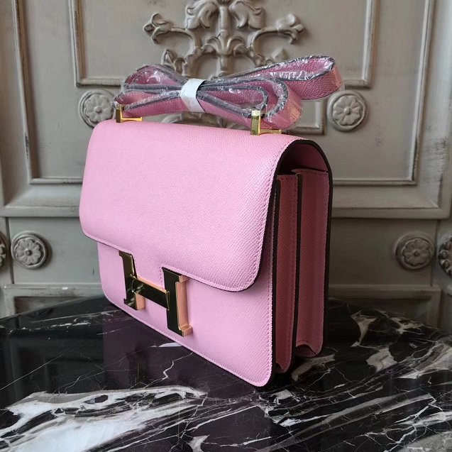 Hermes epsom leather constance 23 bag C230 pink