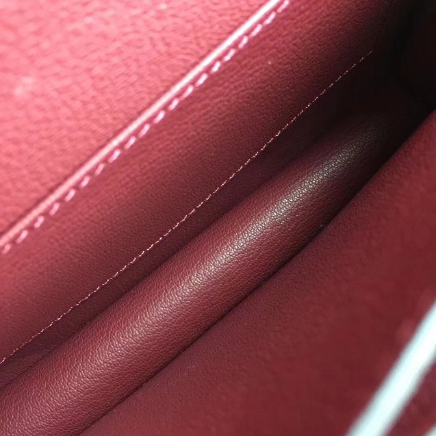 Hermes epsom leather constance 23 bag C230 wine red