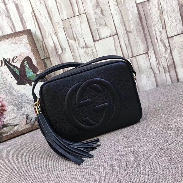 GG original calfskin leather shoulder bag 308364 black