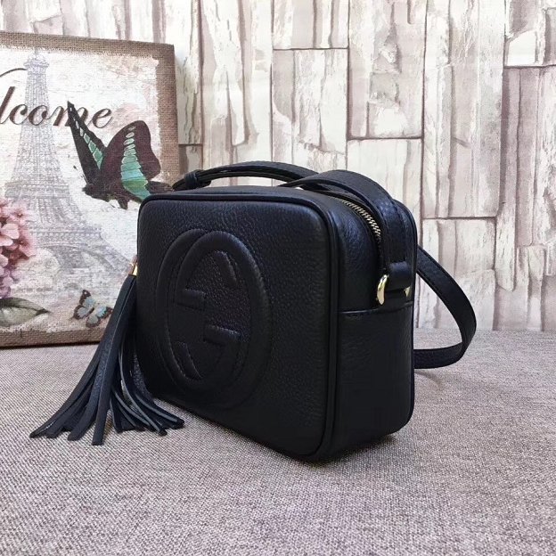 GG original calfskin leather shoulder bag 308364 black