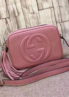 GG original calfskin leather shoulder bag 308364 pink