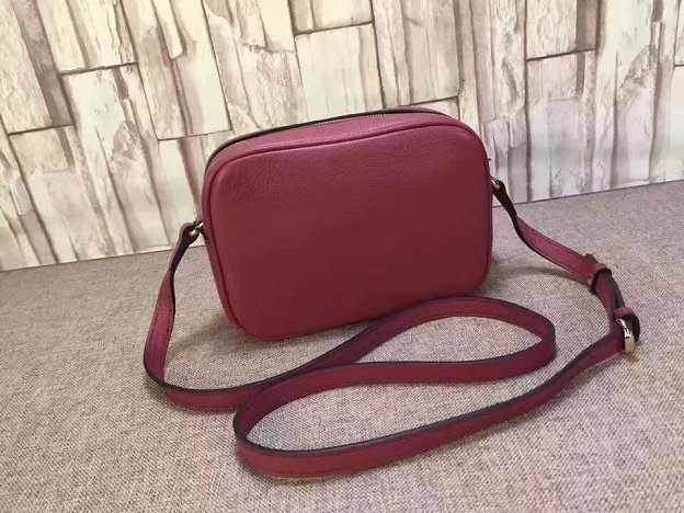 GG original calfskin leather shoulder bag 308364 wine red