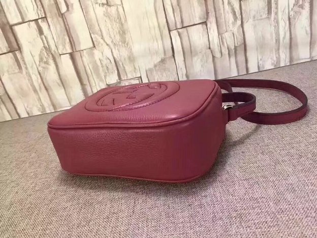 GG original calfskin leather shoulder bag 308364 wine red