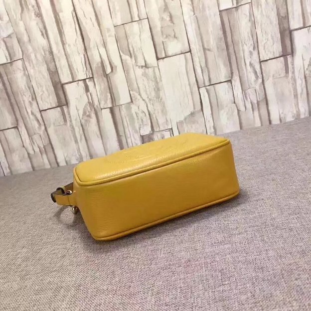 GG original calfskin leather shoulder bag 308364 yellow