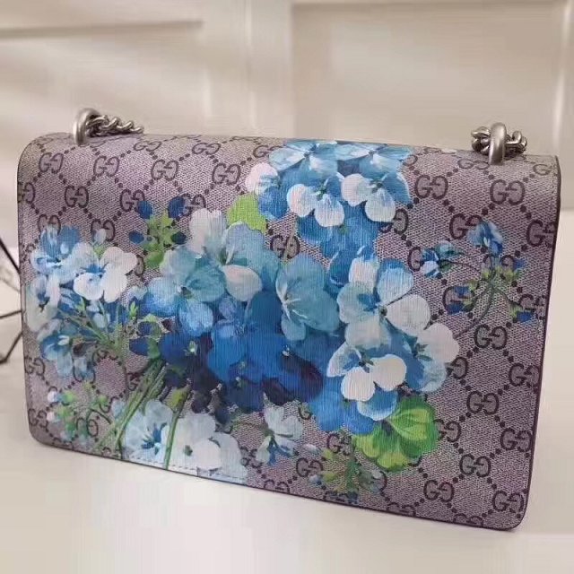 GG dionysus medium blooms shoulder bag 400249 blue