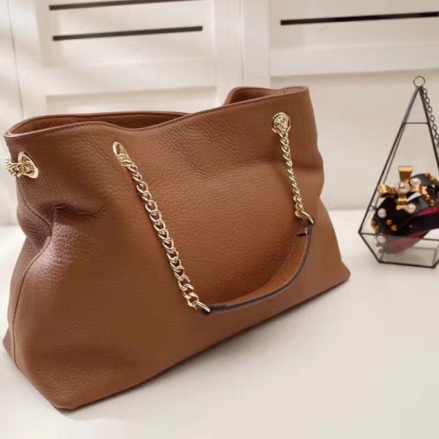 GG original calfskin leather tote bag 308982 coffee