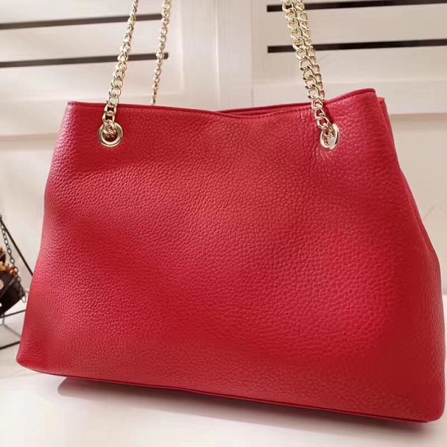 GG original calfskin leather tote bag 308982 red