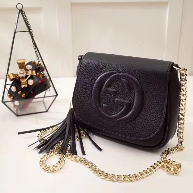 GG original calfskin mini shoulder bag 323190 black