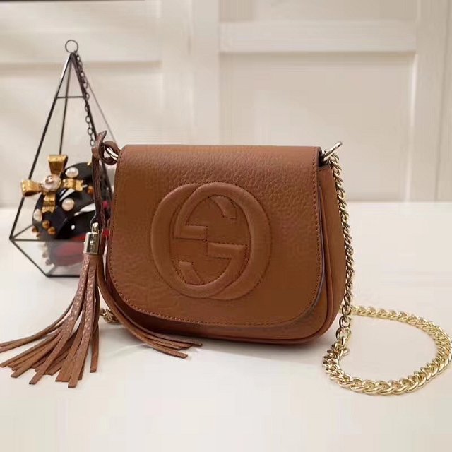 GG original calfskin mini shoulder bag 323190 coffee