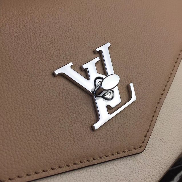 Louis vuitton original calfskin mylockme bb bag M51424 apricot&white