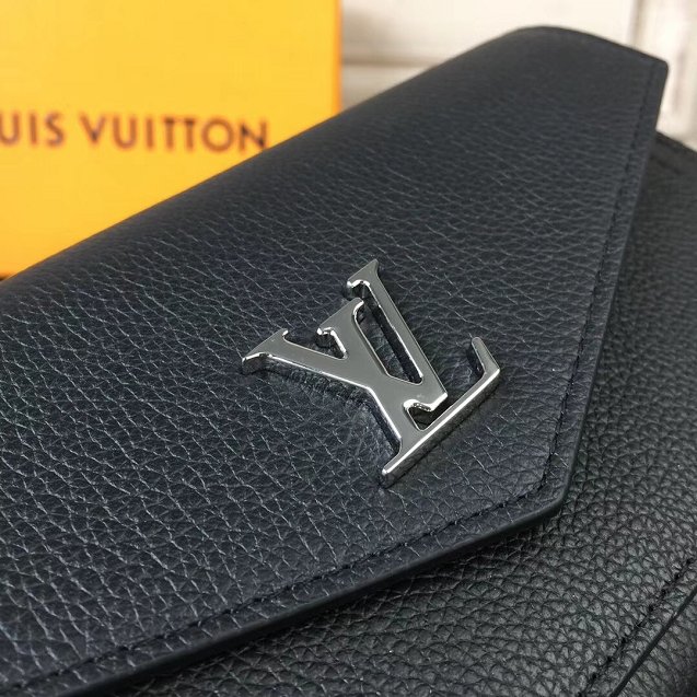 2018 louis vuitton original calfskin mylockme wallet M62530 black