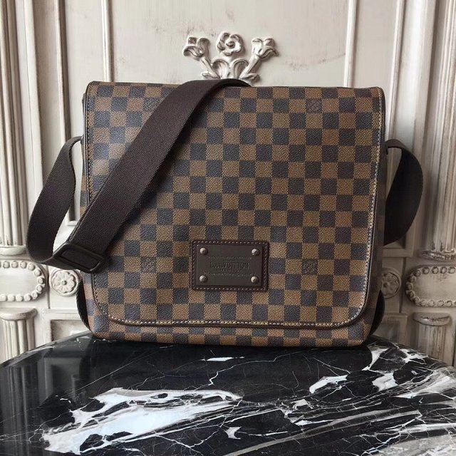 Louis vuitton original damier ebene brooklyn bag mm N51211 