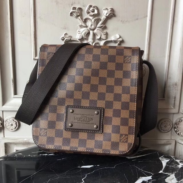 Louis vuitton original damier ebene brooklyn bag pm N51210 