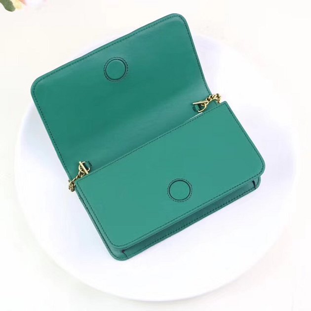 GG margaret original calfskin mini chain bag 488426 green