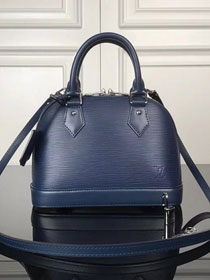 Louis vuitton original monogram epi leather alma BB M40855 navy blue