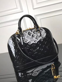 Louis vuitton original monogram vernis leather alma pm M91611 black