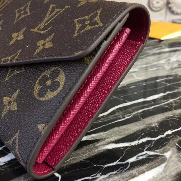 Louis vuitton monogram canvas sarah wallet M62202 bordeaux